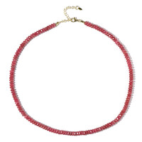 Collier en argent et Rhodonite