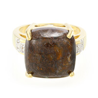 Bague en argent et Quartz Dinosaure