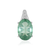 Pendentif en argent et Fluorite verte