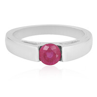 Bague en argent et Rubis de Madagascar