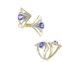 Bague en or et Tanzanite AAA (de Melo)
