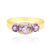 Bague en argent et Améthyste Rose de France