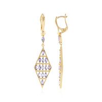 Boucles d'oreilles en argent et Tanzanite