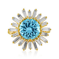 Bague en argent et Topaze bleu ciel