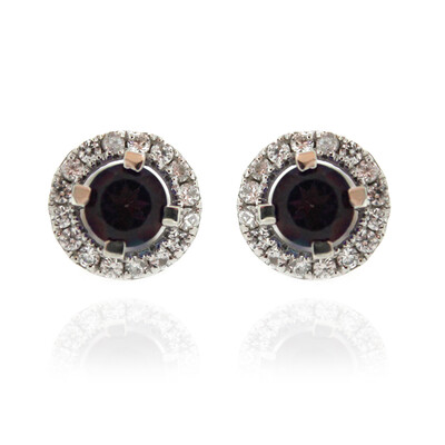 Boucles d'oreilles en argent et Topaze raisin