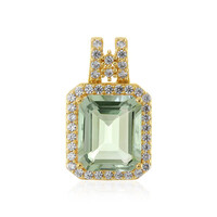 Pendentif en argent et Améthyste verte