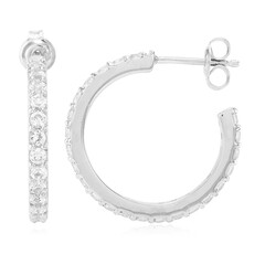 Boucles d'oreilles en argent et Topaze blanche