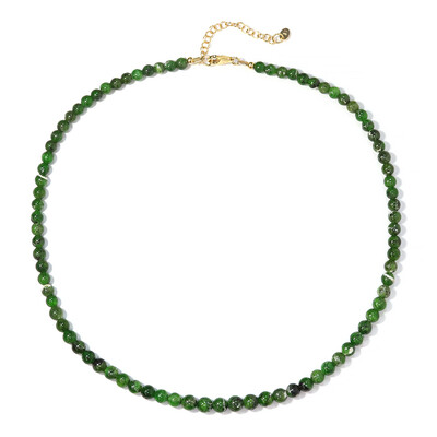 Collier en argent et Diopside de Russie