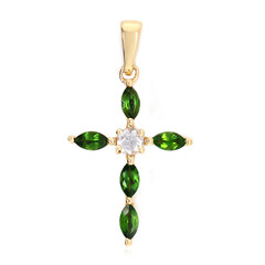 Pendentif en argent et Diopside de Russie