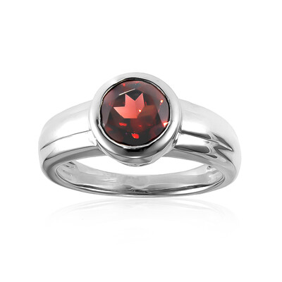 Bague en argent et Grenat du Mozambique