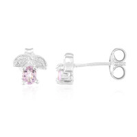 Boucles d'oreilles en argent et Tourmaline cuprifère rose