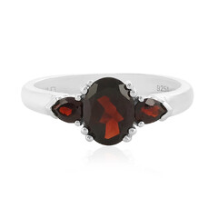 Bague en argent et Grenat du Mozambique