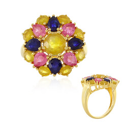 Bague en argent et Saphir jaune de Madagascar