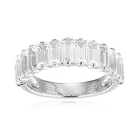 Bague en argent et Topaze blanche