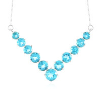 Collier en argent et Topaze Paraiba