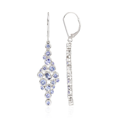 Boucles d'oreilles en platine et Tanzanite (KM by Juwelo)