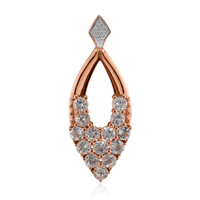 Pendentif en or et Danburite rose du Mexique