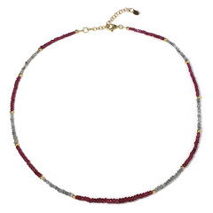 Collier en argent et Rubis de Madagascar