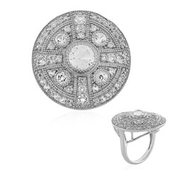 Bague en argent et Topaze blanche