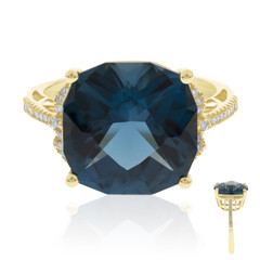 Bague en or et Topaze bleu de Londres