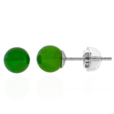 Boucles d'oreilles en argent et Néphrite