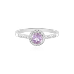 Bague en argent et Améthyste Rose de France