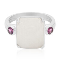 Bague en argent et Jadéite Blanche