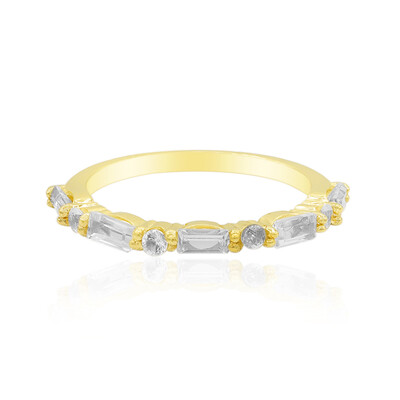 Bague en argent et Topaze blanche