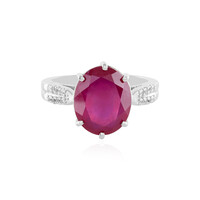 Bague en argent et Rubis de Madagascar