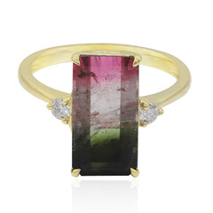 Bague en or et Tourmaline Melon d'Eau