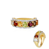 Bague en argent et Citrine brandy