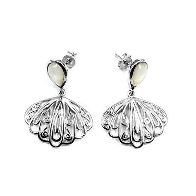 Boucles d'oreilles en argent et Nacre