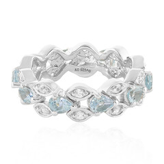 Bague en argent et Topaze bleu ciel