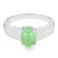 Bague pour homme en argent et Chrysoprase impériale