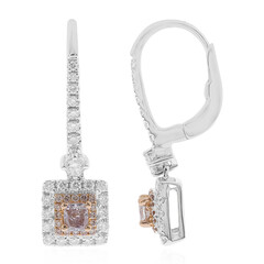 Boucles d'oreilles en or et Diamant SI rose (CIRARI)