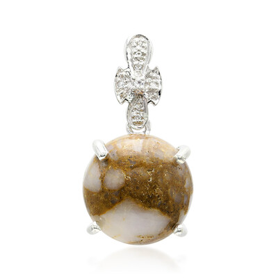 Pendentif en argent et Quartz Dinosaure