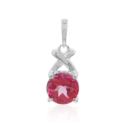 Pendentif en argent et Topaze rose