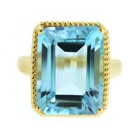 Bague en argent et Topaze bleu ciel