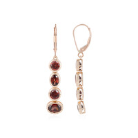 Boucles d'oreilles en or et Zircon rouge (KM by Juwelo)