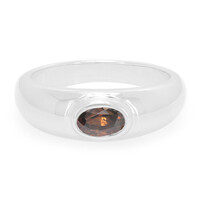 Bague en argent et Zircon chocolat