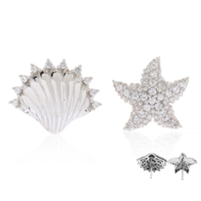 Boucles d'oreilles en argent et Zircon (Dallas Prince Designs)