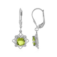Boucles d'oreilles en argent et Péridot