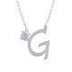 Collier en argent et Pierre de Lune arc-en-ciel