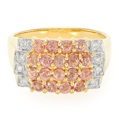 Bague en or et Saphir Padparadscha non chauffé (AMAYANI)