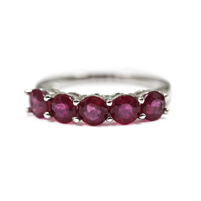 Bague en argent et Rubis de Madagascar