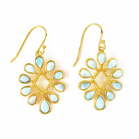 Boucles d'oreilles en argent et Larimar