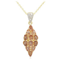 Collier en or et Saphir Padparadscha non chauffé