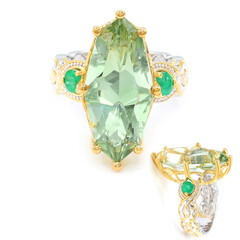 Bague en argent et Améthyste verte (Gems en Vogue)