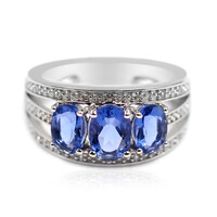 Bague en argent et Fluorite à couleur changeante