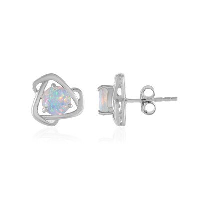 Boucles d'oreilles en argent et Opale Welo